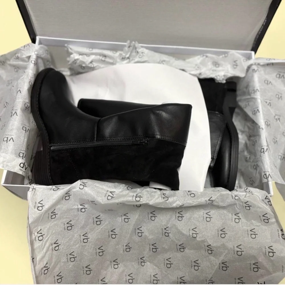 DV Dolce Vita Panna Knee-High Boots Black Wide Calf 6.5 NWT - Picture 2 of 10